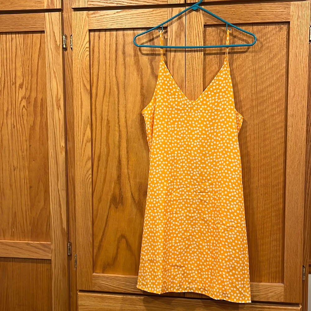Yellow Floral Print Dress
